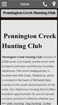 Mobile Screenshot of penningtoncreekhuntingclub.com